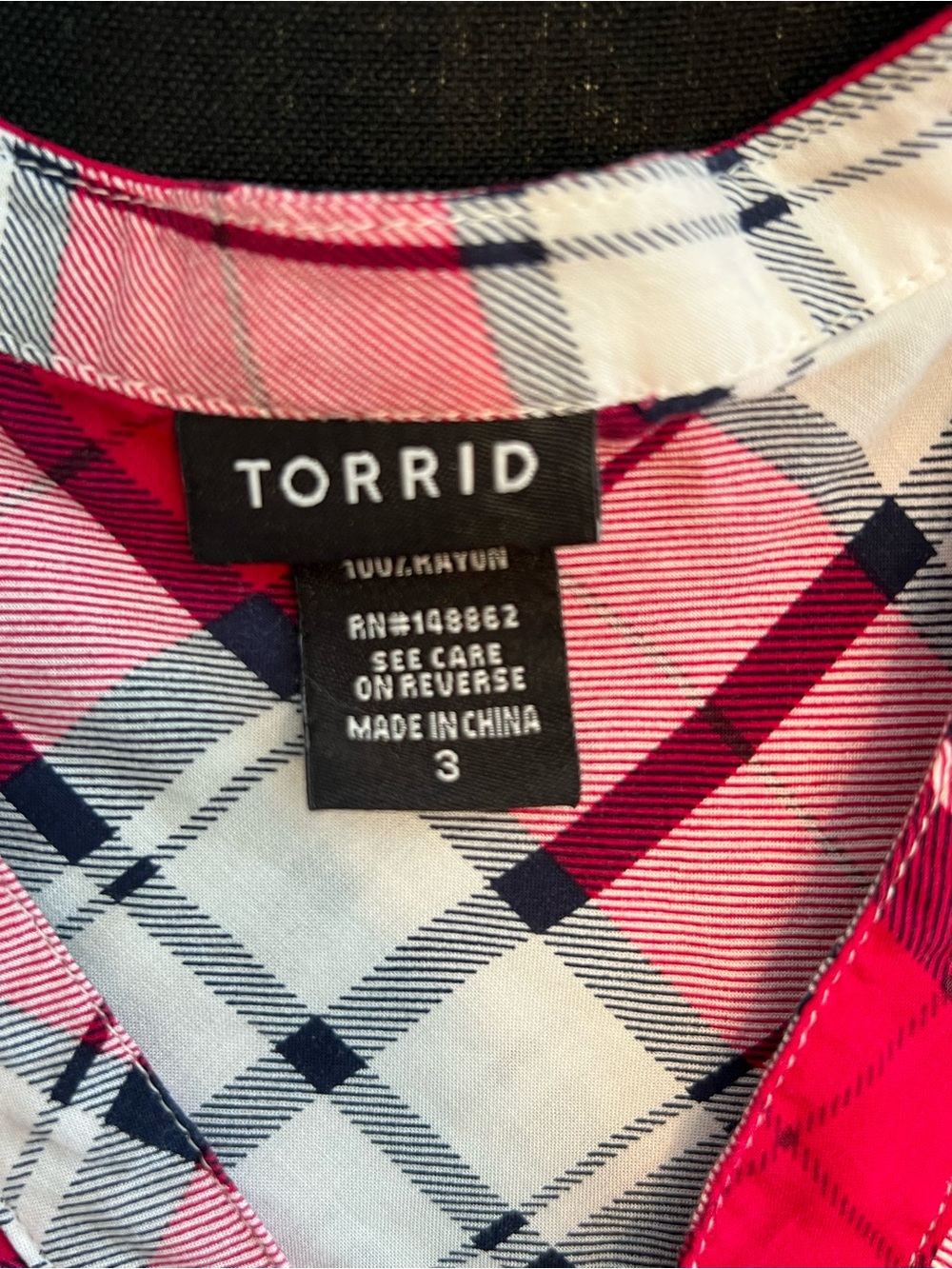 Torrid Plaid Button-Up Blouse Size 3 (22/24) - Picture 2 of 6